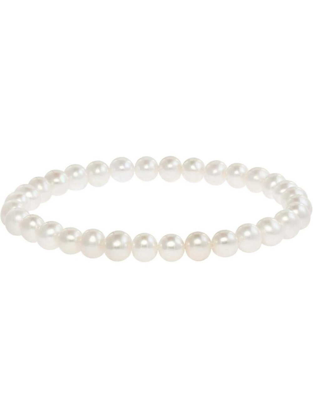 Classic Stretch Freshwater Pearl Bracelet for Women - White, Pink, Peach, Gray